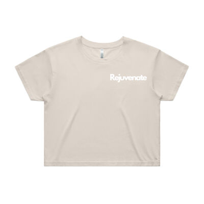 Womens cropped tee - logo small front and back  Thumbnail